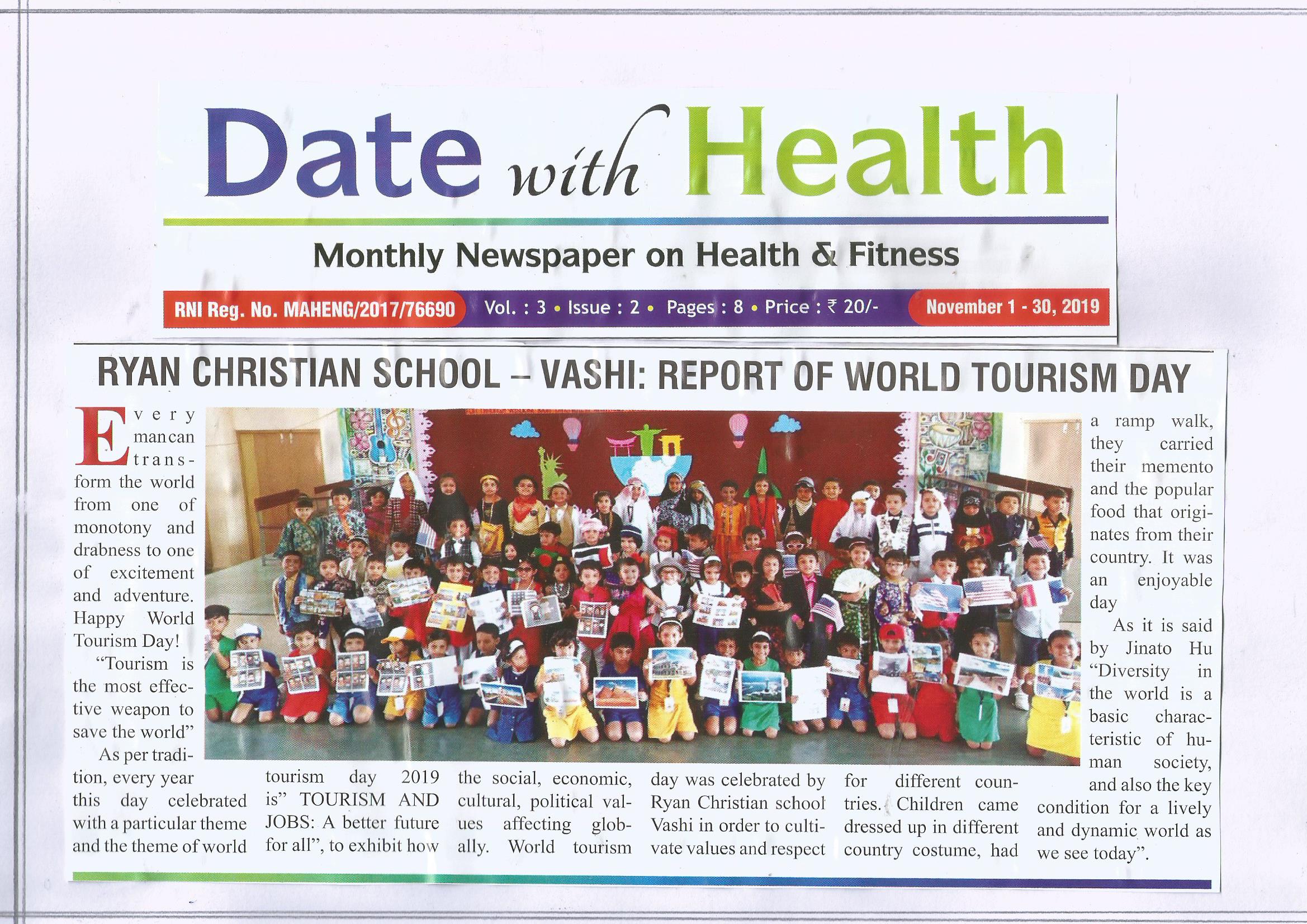 Happy World Tourism Day was featured in Date with Health